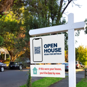 QR Code Open House Sign Design